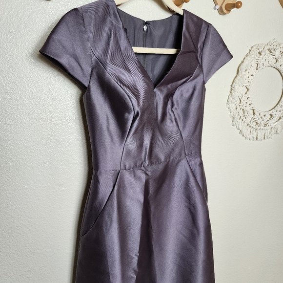 Alfred Sung Cap Sleeve A-Line Gown In Caviar Women's Size 0 NWT - Picture 3 of 10